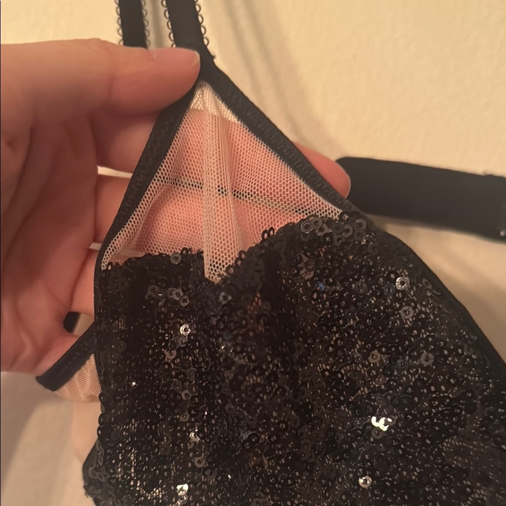 Victoria's Secret Black Sparkle Bra Intimates - Picture 3 of 3